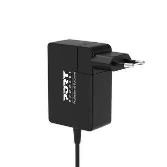 PORT CONNECT univerzální cestovní síťová nabíječka GaN pro USB-C a  USB-A, 100 W, černá