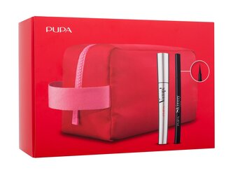 Pupa Vamp! řasenka Vamp! 9 ml + oční linka Skinny Liner 1 ml 001 Extra Black + kosmetická taštička