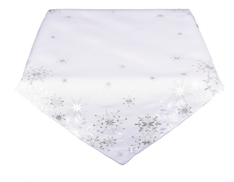 Ubrus Vánoční, Vločky a Vánoce, bílý 30 x 45 cm