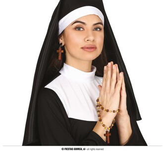 Sada náušnice s křížem a růženec