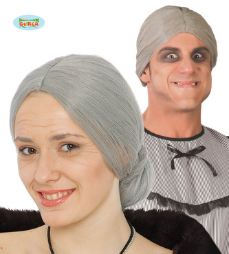 Paruka babička šedá
