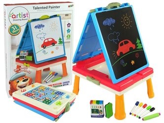 Tablica 3w1 magnetyczno -kredowa niebieska Tablica 3w1 magnetyczno -kredowa niebieska