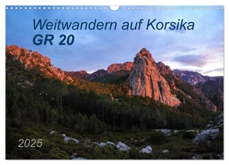 Weitwandern auf Korsika GR 20 (Wandkalender 2025 DIN A3 quer), CALVENDO Monatskalender