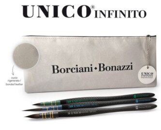 Sada štětců BB Infinito Mix – 3ks v koženém penálu