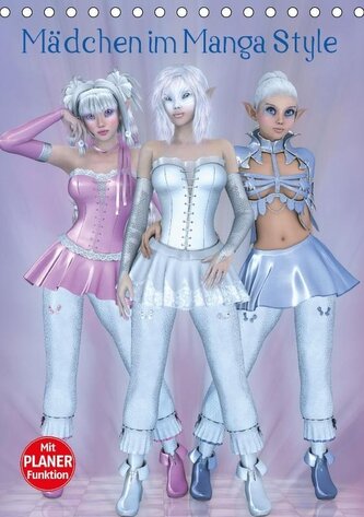 Mädchen im Manga Style (Tischkalender immerwährend DIN A5 hoch)