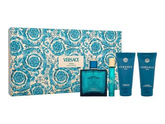 Versace Eros parfémovaná voda 100 ml + parfémovaná voda 10 ml + sprchový gel 75 ml + balzám po holení 75 ml