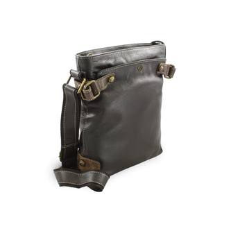 Kožená zipová kabelka Arwel 5713 - černá