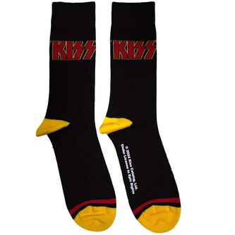 Ponožky KISS - Red Logo Single Stripe, 40 - 45