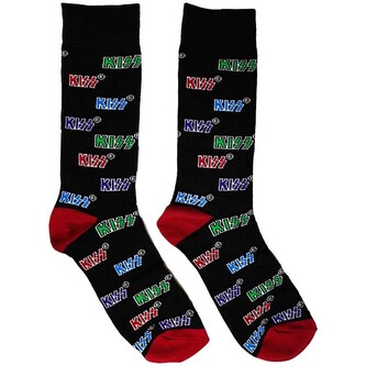 Ponožky KISS - Coloured Logos Pattern, 39 - 45