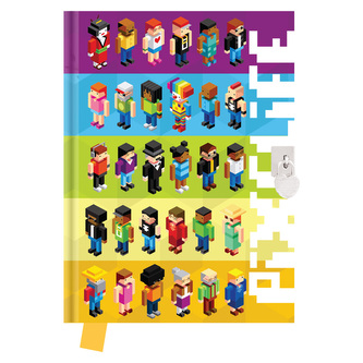 Památník 14x18 cm, 80 l., čistý se zámkem -