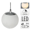 Dekorační osvětlení - svítící koule 18 cm bílá, 80 LED bílá teplá s časovačem
