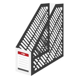 Stojan na časopisy A4 JUNIOR skladací - bílo-černý