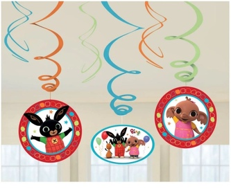 Závěsné spirály Králíček Bing červený - 6 ks