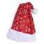 Čepice - Santa Claus se sněhovými vločkami 45 cm, 1ks