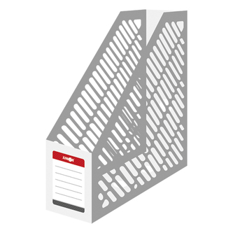 Stojan na časopisy A4 JUNIOR skladací - bílo-šedý