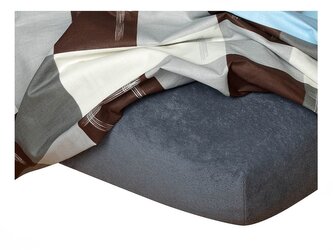 Dadka Froté prostěradlo tmavě šedá 160x200x20 cm