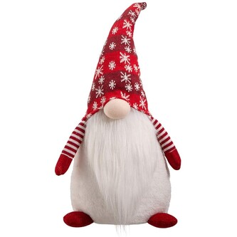 Vánoční skřítek ELF 043 - 45 cm bílý/červený