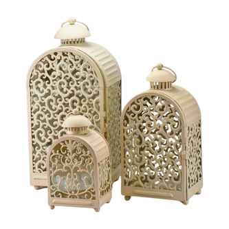 lucerna s/3 krémová kovová