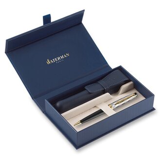 Waterman Expert Deluxe Black GT sada kuličkové pero a pouzdro