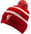 Zimní pletená čepice s kulichem FC Liverpool: Znak Přeložená (univerzální) červený akryl