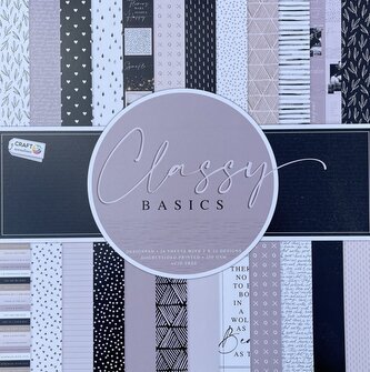 Designový papír 30,5 x 30,5 cm, 240 g/m², 24 listů-  Classy Basics