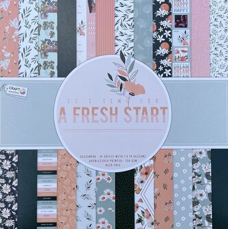 Designový papír 30,5 x 30,5 cm, 240 g/m², 24 listů-  Fresh Start