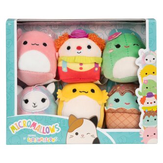 SQUISHMALLOWS Micromallows 6Pack - Axolotl, Klaun, Lamo-pegakorn, Kaktus, Agama, Cupcake SQUISHMALLOWS Micromallows 6Pack - Axolotl, Klaun, Lamo-pegakorn, Kaktus, Agama, Cupcake