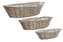 Proutěný košík Boris hnědý, sada 3 ks
