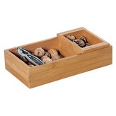 Miska na ořechy s louskáčkem, 30 x 16 x 7,5 cm, bambus, hranatá KESPER 62830