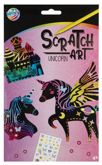 Škrabací obrázek s doplňky, unicorn