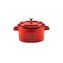 Hrnec litinový kulatý, červený,obsah 0,35 l,  Ø 10 cm LAVA Metal