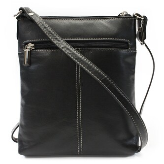 Kožená zipová minikabelka Arwel 3013­ - černá