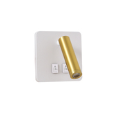 Immax GOAL 2 Vypínače, designové nástěnné LED svítidlo 7W, BÍLÉ+ZLATÉ