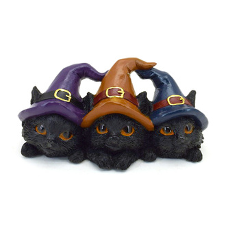 Figurka - Černá kočka - trio - čarodejnický klobouk