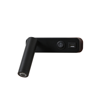 Immax GOAL USB+VYPÍNAČ designové nástěnné LED svítidlo 3W, BLACK