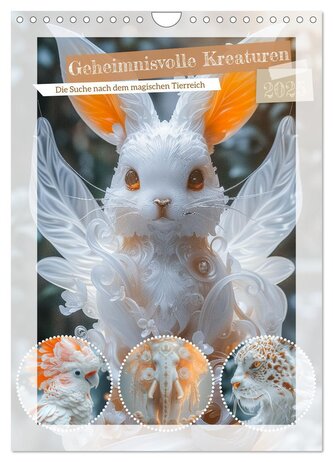 Geheimnisvolle Kreaturen (Wandkalender 2025 DIN A4 hoch), CALVENDO Monatskalender