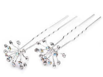 Štrasová vlásenka květ Ø20 mm - 2 ks - crystal AB