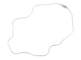 Hadí řetízek z nerezové oceli 0,09x43 cm - 1 ks - platina