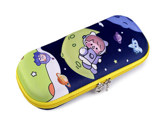 Pouzdro / penál chlapecký 3D 10x23 cm - 1 ks - 4 modrá tmavá kosmonaut