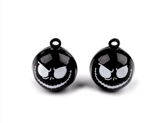 Rolničky halloween - 2 ks - 4 černá