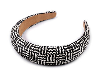 Široká čelenka do vlasů boho - 1 ks - 4 černá