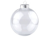 Baňka k dozdobení Ø10 cm - 6 ks - 1 transparent stříbrná