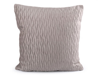 Sametový povlak na polštář 45x45 cm - 1 ks - 3 šedobéžová