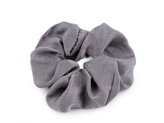 Gumička scrunchie do vlasů - 20 ks - 5 šedá střední