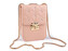 Dámská kabelka prošívaná crossbody s včelou 13x18,5 cm - 1 ks - 1 pudrová