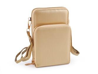 Peněženka s kapsou na mobil přes rameno crossbody 11,5x18 cm - 1 ks - 1 zlatá sv.