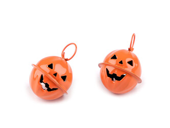 Rolnička dýně halloween Ø24 mm s kroužkem - 10 ks - 2 oranžová dýňová