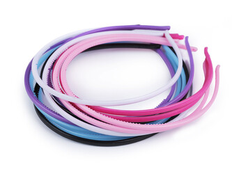 Plastová čelenka do vlasů - 12 ks - 1 mix