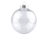 Baňka k dozdobení Ø8 cm - 6 ks - 1 transparent stříbrná