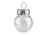 Baňka k dozdobení Ø4 cm - 10 ks - 1 transparent stříbrná